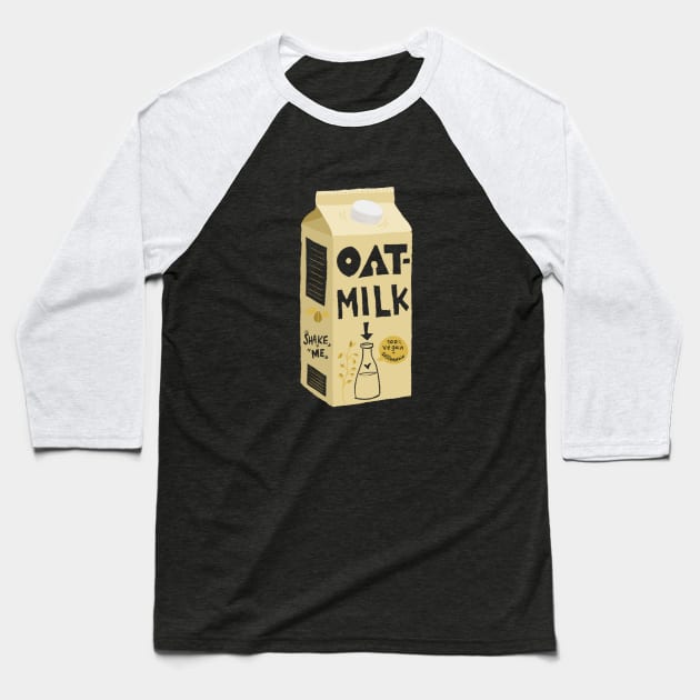 Oat Milk Box Carton Baseball T-Shirt by High Altitude